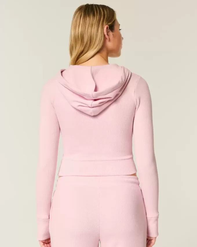 Sudadera con capucha y cremallera Gilly Hicks Waffle Sudadera con capucha y cremallera Gilly Hicks Waffle