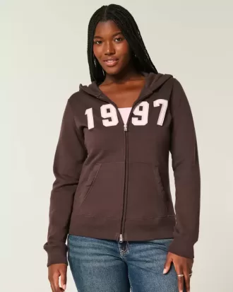 Sudadera con capucha y cremallera gráfica Slim 1997 Sudadera con capucha y cremallera gráfica Slim 1997
