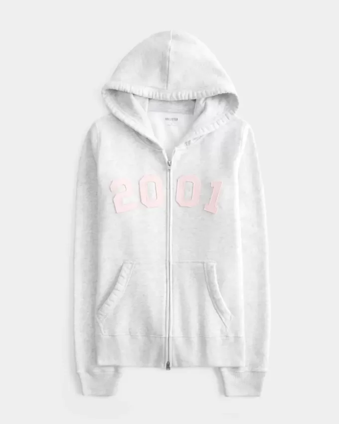 Sudadera con capucha y cremallera Slim 2001 Graphic