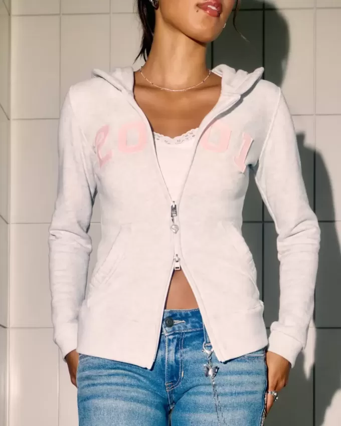 Sudadera con capucha y cremallera Slim 2001 Graphic
