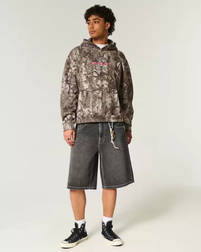 Sudadera con capucha y estampado de camuflaje Shelby cuadrado Sudadera con capucha y estampado de camuflaje Shelby cuadrado
