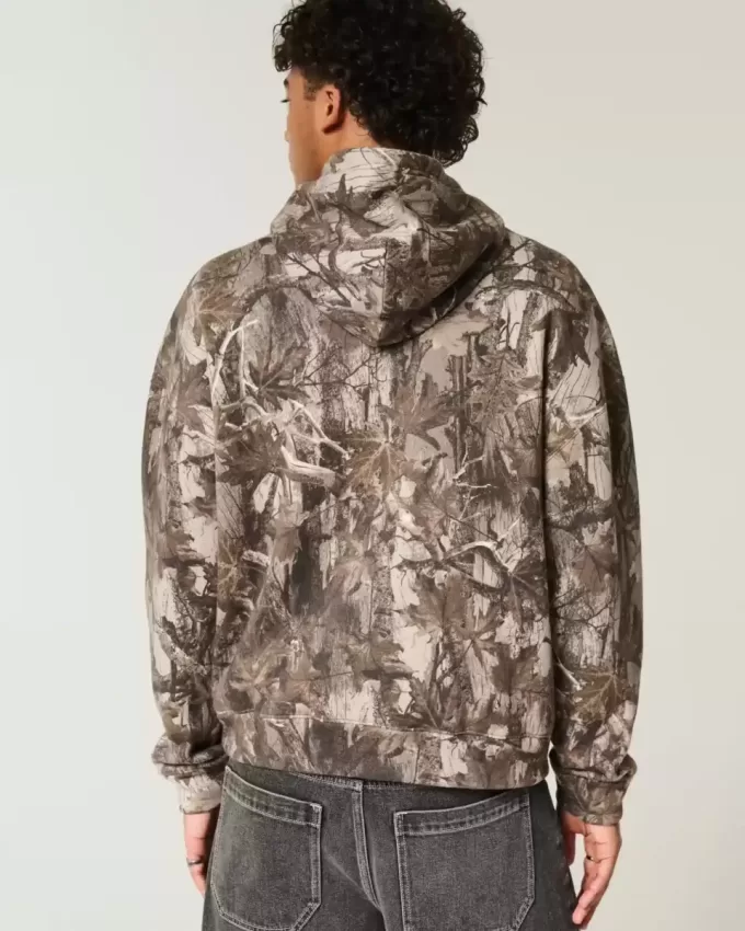 Sudadera con capucha y estampado de camuflaje Shelby cuadrado Sudadera con capucha y estampado de camuflaje Shelby cuadrado