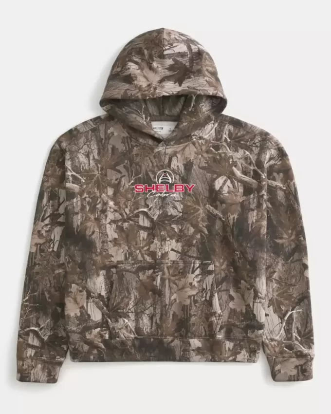 Sudadera con capucha y estampado de camuflaje Shelby cuadrado Sudadera con capucha y estampado de camuflaje Shelby cuadrado