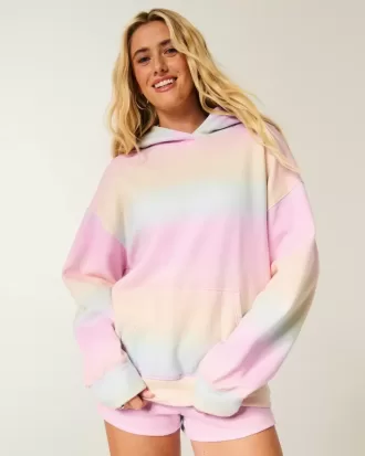 Sudadera con capucha y estampado de gran tamaño