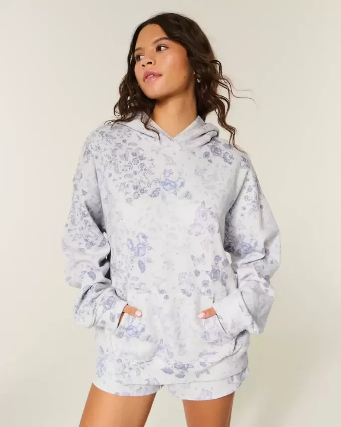 Sudadera con capucha y estampado de gran tamaño Sudadera con capucha y estampado de gran tamaño