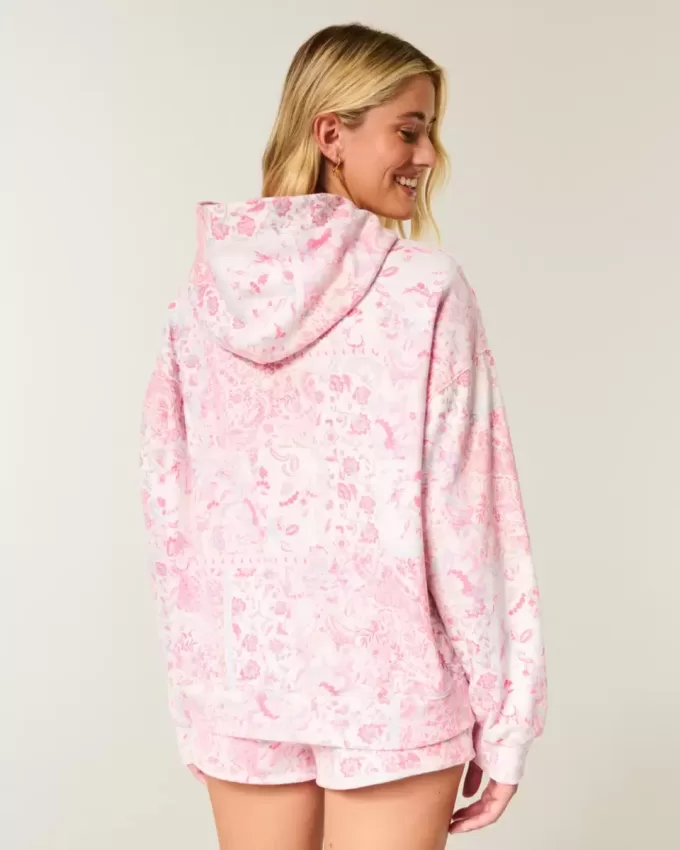 Sudadera con capucha y estampado de gran tamaño Sudadera con capucha y estampado de gran tamaño