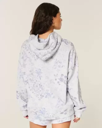 Sudadera con capucha y estampado de gran tamaño