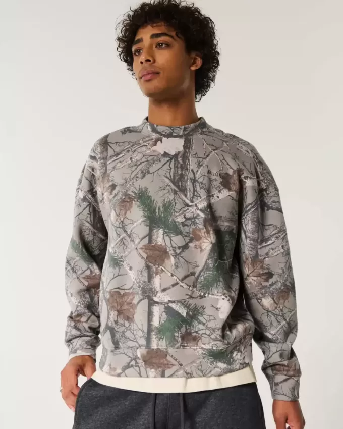 Sudadera con capucha y logo de camuflaje cuadrado