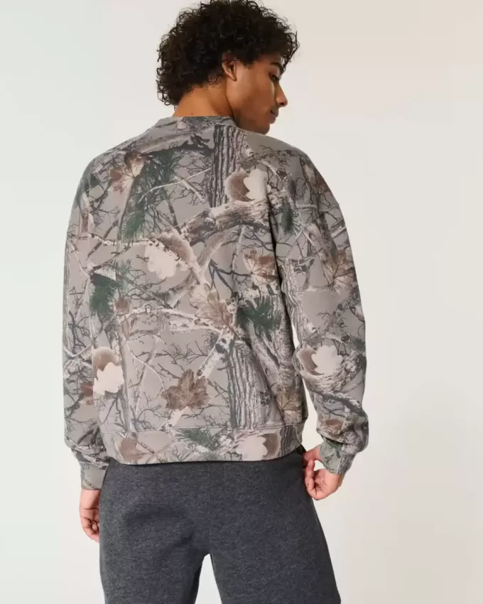 Sudadera con capucha y logo de camuflaje cuadrado