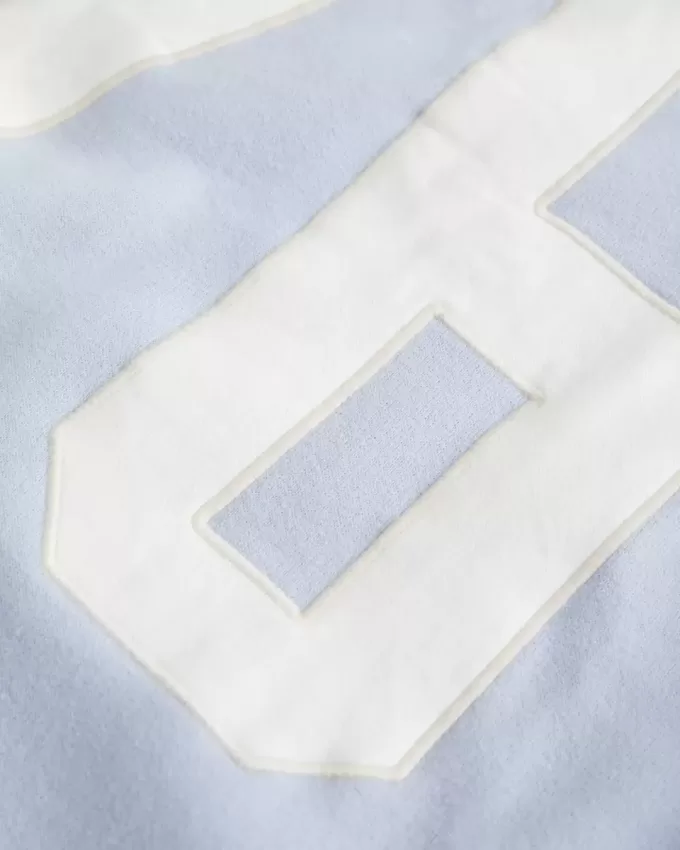 Sudadera con cuello en V y gráfico de números extragrandes Sudadera con cuello en V y gráfico de números extragrandes