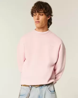 Sudadera con cuello redondo y diseño cuadrado