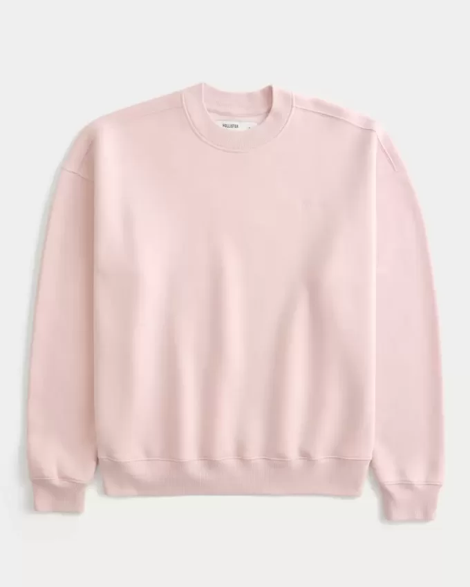 Sudadera con cuello redondo y diseño cuadrado