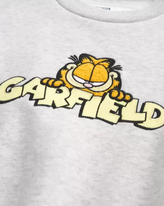 Sudadera con cuello redondo y gráfico de Garfield Sudadera con cuello redondo y gráfico de Garfield