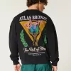 Sudadera con cuello redondo y gráfico de gimnasio Boxy Atlas Bronze Sudadera con cuello redondo y gráfico de gimnasio Boxy Atlas Bronze