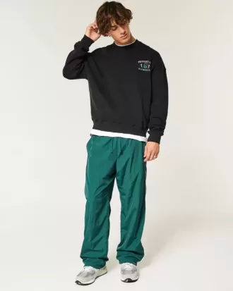 Sudadera con cuello redondo y gráfico de gimnasio Boxy Atlas Bronze