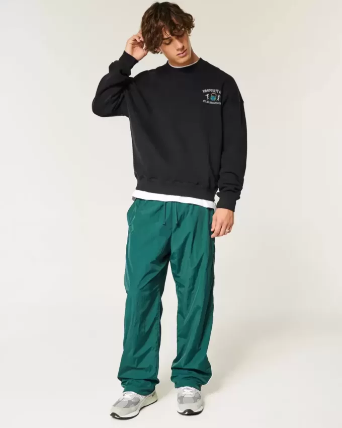 Sudadera con cuello redondo y gráfico de gimnasio Boxy Atlas Bronze Sudadera con cuello redondo y gráfico de gimnasio Boxy Atlas Bronze