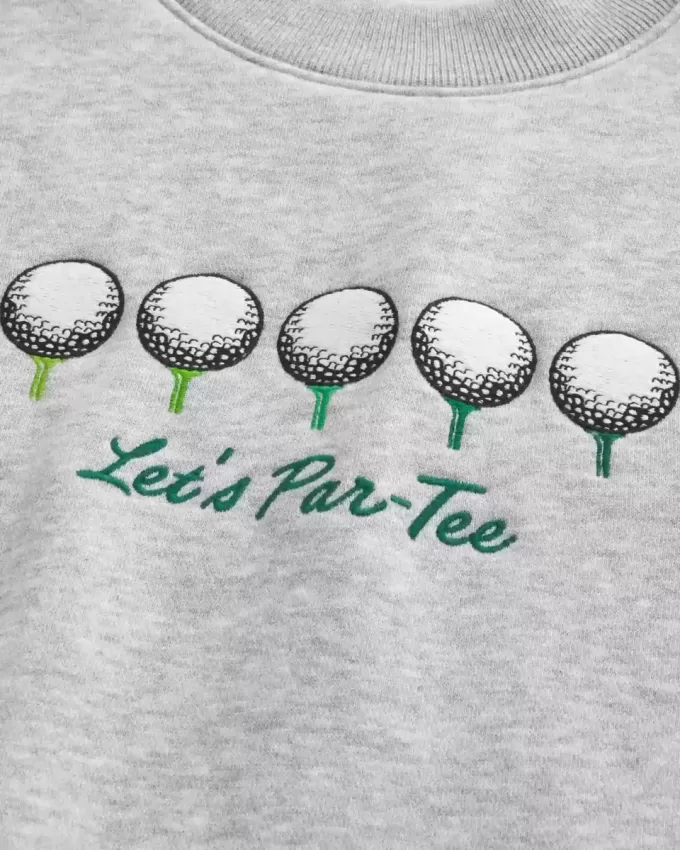 Sudadera con cuello redondo y gráfico de golf cuadrado Sudadera con cuello redondo y gráfico de golf cuadrado