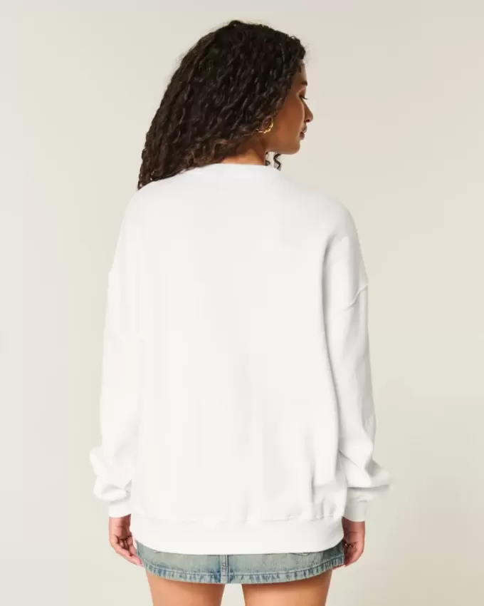 Sudadera con cuello redondo y gráfico de Nueva York de gran tamaño Sudadera con cuello redondo y gráfico de Nueva York de gran tamaño