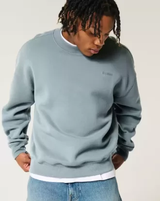 Sudadera con cuello redondo y logotipo cuadrado