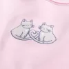 Sudadera con hombros descubiertos y doble gráfico fácil Sudadera con hombros descubiertos y doble gráfico fácil