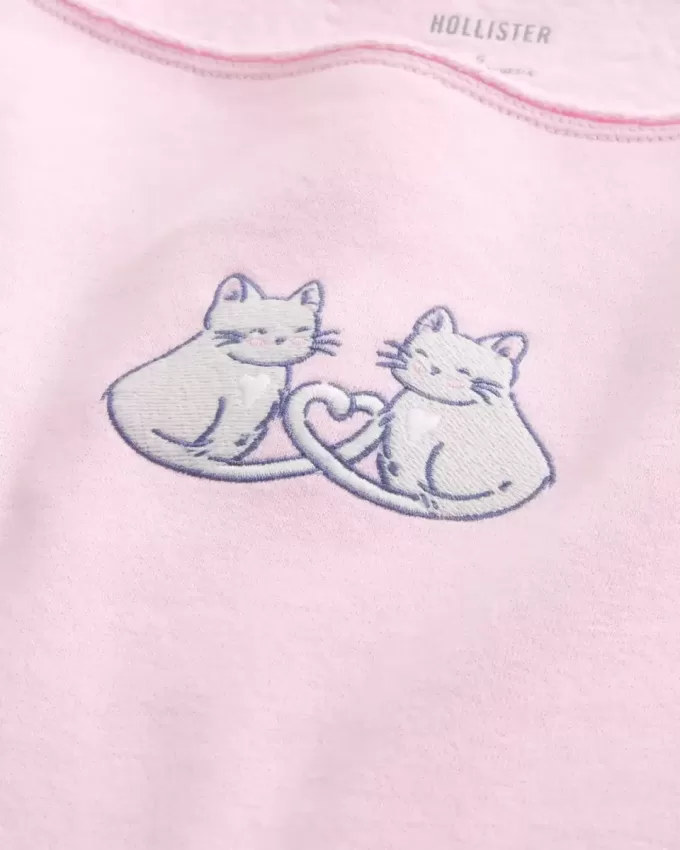 Sudadera con hombros descubiertos y doble gráfico fácil Sudadera con hombros descubiertos y doble gráfico fácil