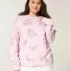 Sudadera con lazo en la espalda de gran tamaño Sudadera con lazo en la espalda de gran tamaño
