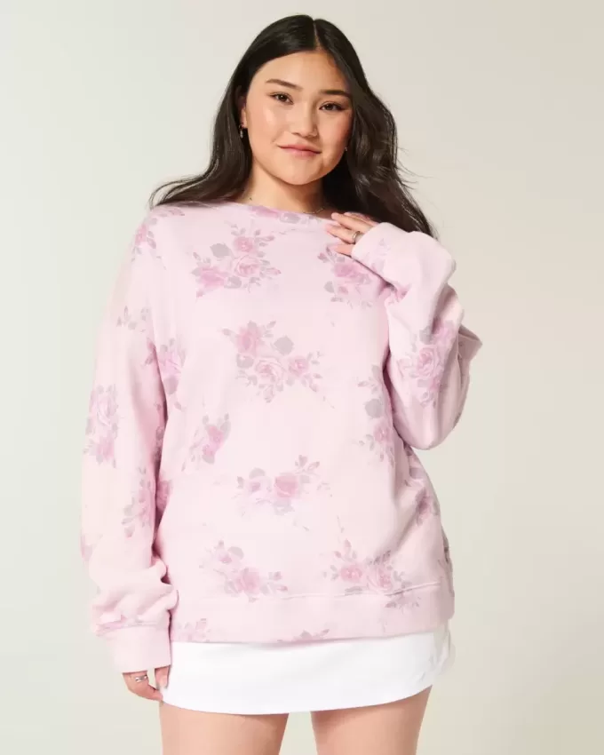 Sudadera con lazo en la espalda de gran tamaño Sudadera con lazo en la espalda de gran tamaño