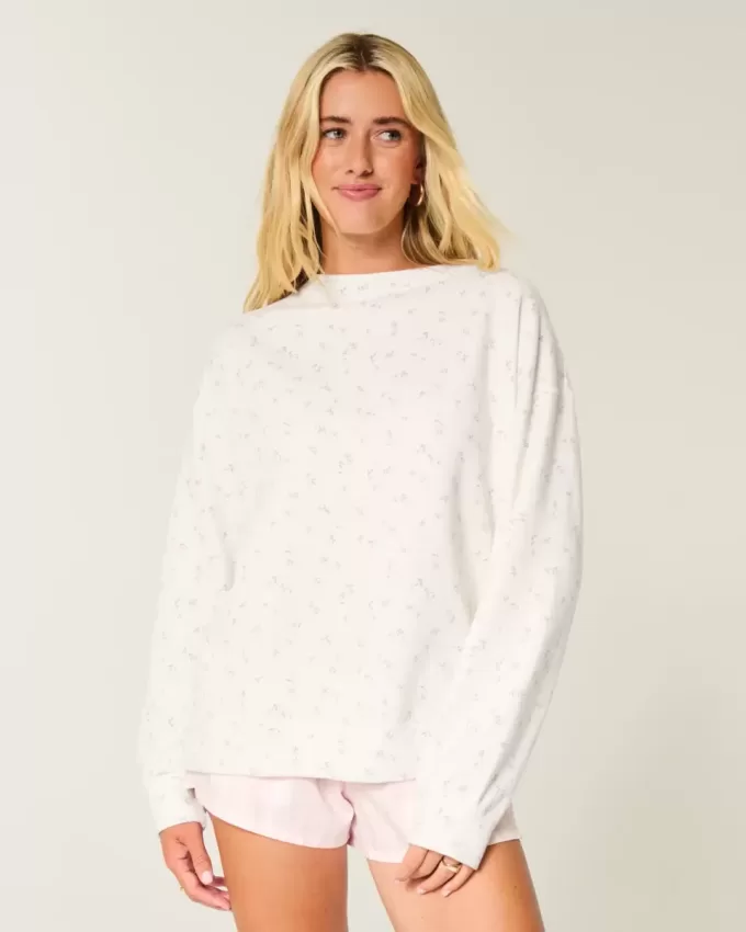 Sudadera con lazo en la espalda de gran tamaño Sudadera con lazo en la espalda de gran tamaño