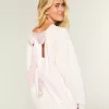 Sudadera con lazo en la espalda de gran tamaño Sudadera con lazo en la espalda de gran tamaño