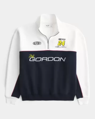 Sudadera cuadrada con media cremallera y gráfico de Jeff Gordon de NASCAR