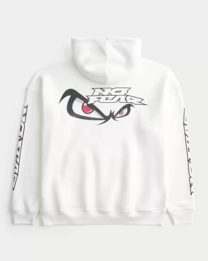 Sudadera holgada con capucha gráfica “No Fear” Sudadera holgada con capucha gráfica “No Fear”