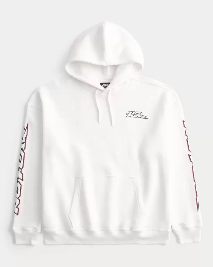 Sudadera holgada con capucha gráfica “No Fear” Sudadera holgada con capucha gráfica “No Fear”