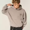 Sudadera holgada con capucha y estampado de araña Sudadera holgada con capucha y estampado de araña