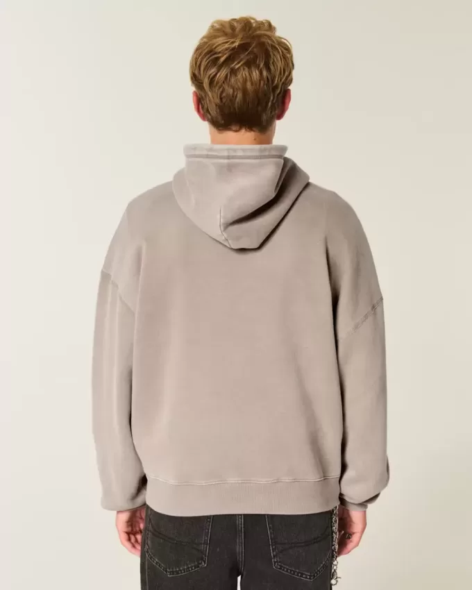 Sudadera holgada con capucha y estampado de araña Sudadera holgada con capucha y estampado de araña
