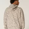 Sudadera holgada con capucha y estampado de leopardo Sudadera holgada con capucha y estampado de leopardo