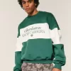 Sudadera holgada con cuello redondo y estampado Charleston