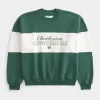 Sudadera holgada con cuello redondo y estampado Charleston