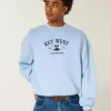 Sudadera holgada con cuello redondo y estampado gráfico de Key West