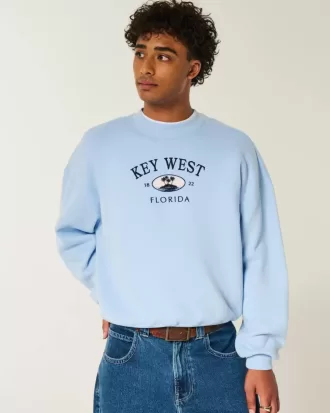 Sudadera holgada con cuello redondo y estampado gráfico de Key West