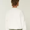 Sudadera holgada con cuello redondo y estampado Malibu Sudadera holgada con cuello redondo y estampado Malibu