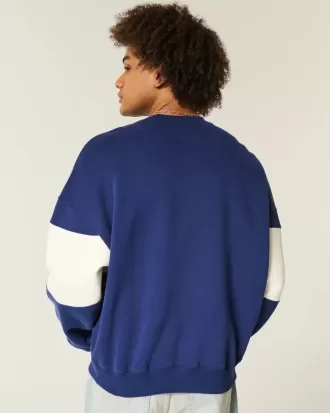 Sudadera holgada con cuello redondo y estampado Maui