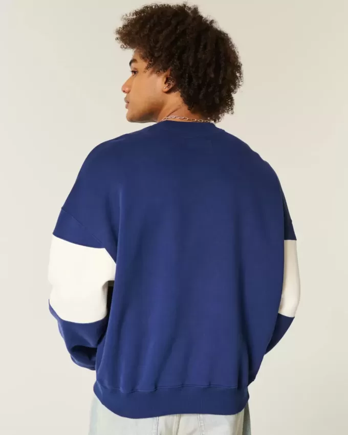 Sudadera holgada con cuello redondo y estampado Maui Sudadera holgada con cuello redondo y estampado Maui