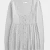 Suéter babydoll de manga larga y cuello cuadrado