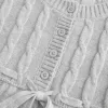 Suéter babydoll de punto trenzado