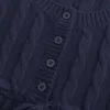 Suéter babydoll de punto trenzado
