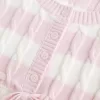 Suéter babydoll de punto trenzado