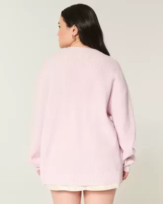 Suéter de cuello redondo de gran tamaño