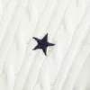 Suéter de estrella con cuello redondo y punto trenzado