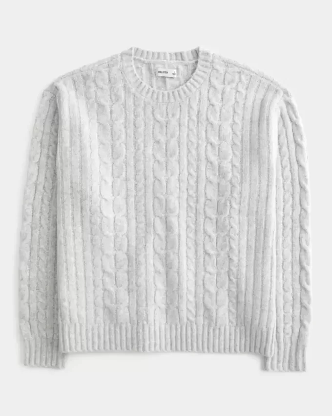 Suéter de punto trenzado Comfy Cloud de Hollister Suéter de punto trenzado Comfy Cloud de Hollister