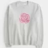 Suéter gráfico Hollister Comfy Cloud Rose Suéter gráfico Hollister Comfy Cloud Rose